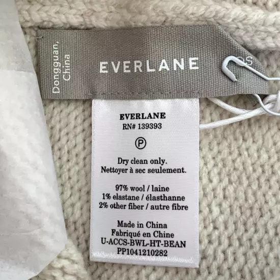 NWT Everlane Felted Merino Beanie in Heathered Oat Size OS