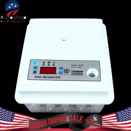 16 Eggs Fully Automatic Hatcher for Hatching Chicken Goose Egg Incubator 30W