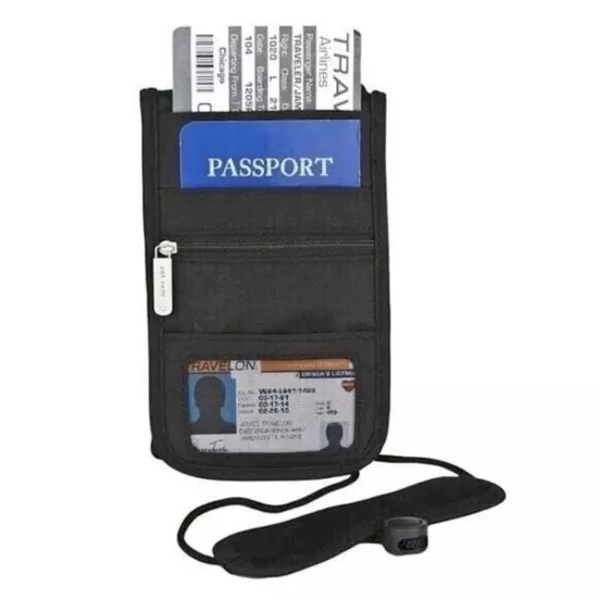 Travelon Passport ID & Boarding Pass Holder bag, wallet purse back