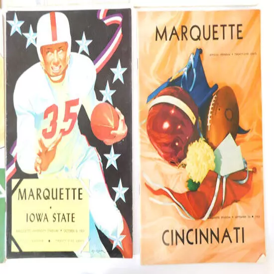 Lot of (17) Different 1950 to 1954 Marquette College Football Programs