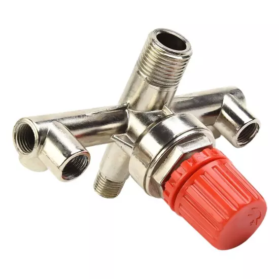 Double Outlet Tube Air Compressor Switch Pressure Regulator Valve Fitting-Part