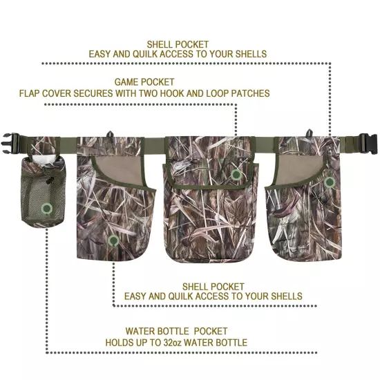 Dove Hunting Belt, Adjustable Dove Belts Game Bag with Shell Bags, Breathable...