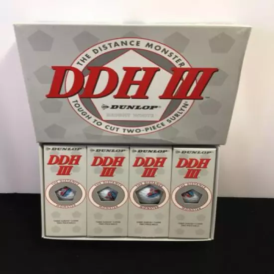 VTG DUNLOP DDH III “AMOCO” Gas / Oil LOGO GOLF BALLS Box of 12 NOS