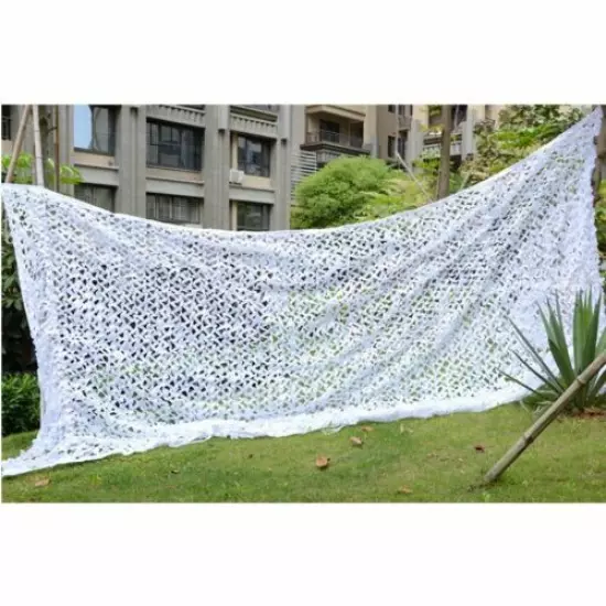 White Mesh Military Camouflage Net Garden Awning Outdoor Hide Sun Shelter Shade