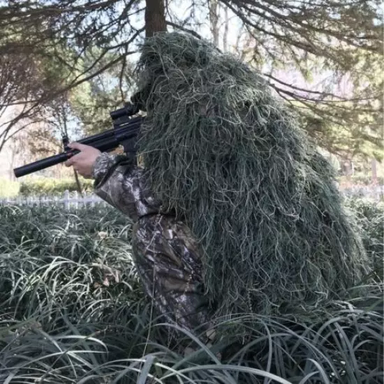 3D Ghillie Cloak Suit Clothing Cape Hunting Camouflage Tactical Sniper Cover