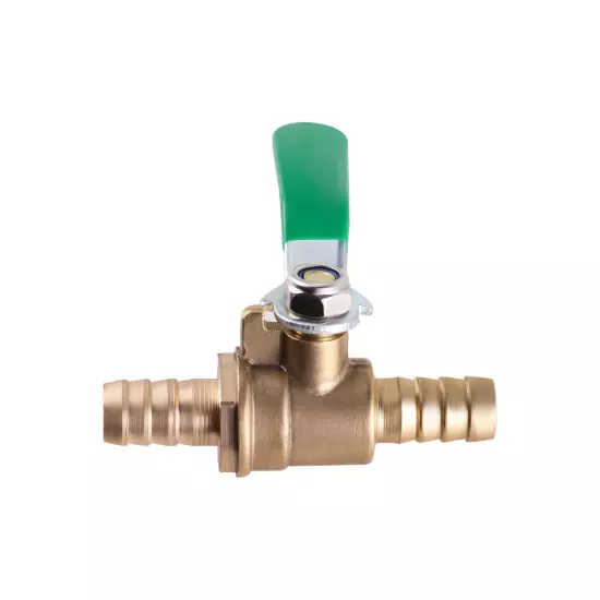 3/8“ Hose Barb Mini Ball Valve Pipe Tubing Fitting Brass Shut Off Valve Clamps