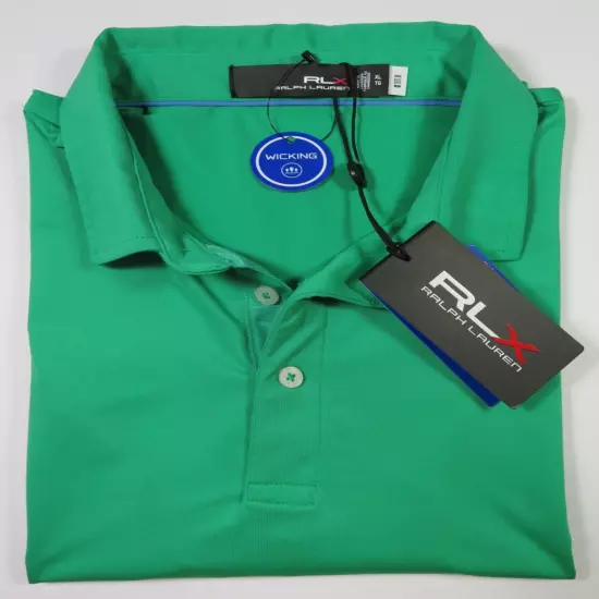 RLX Golf Ralph Lauren Mens Stretch Green Wicking Pullover Polo Shirt XL NWT NEW