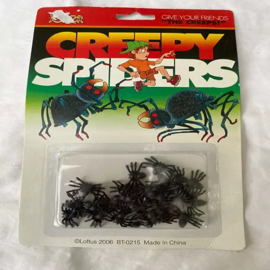 Vintage Creepy Fake Spiders Halloween Prop Gag Gift Joke Prank NEW