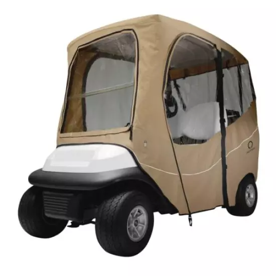 Classic Accessories Khaki 2 Passenger Deluxe Golf Cart Enclosure For Short Tops