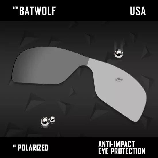 Anti Scratch Polarized Replacement Lenses for-Oakley Batwolf OO9101 Options