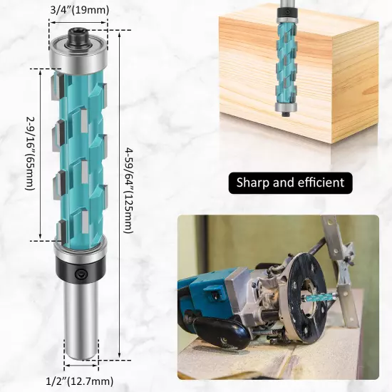 1 Inch Shank Flush Trim Router Bit Carbide Double Bearing Spiral Trimming Bit φ