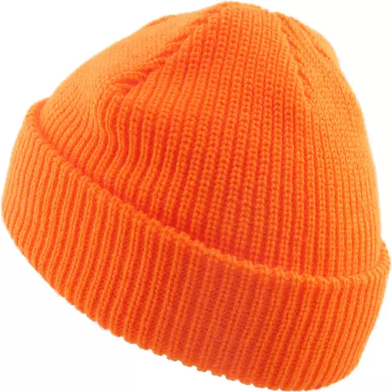 Warm Winter Knit Cuff Beanie Cap Fisherman Watch Cap Daily Ski Hat Skully