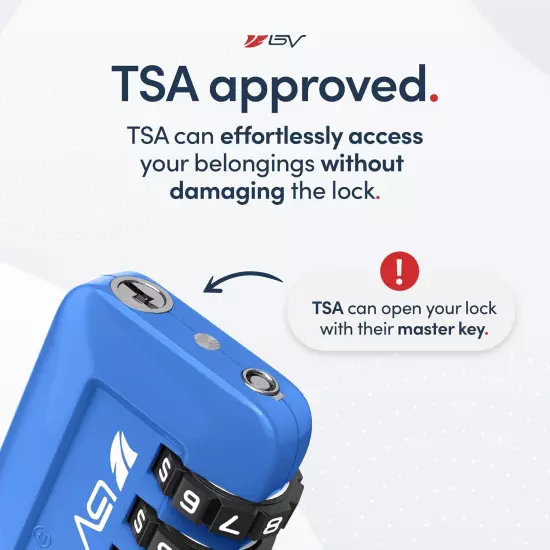 TSA Approved Luggage Travel Lock, Set-Your-Own Combination Lock for School Gym L