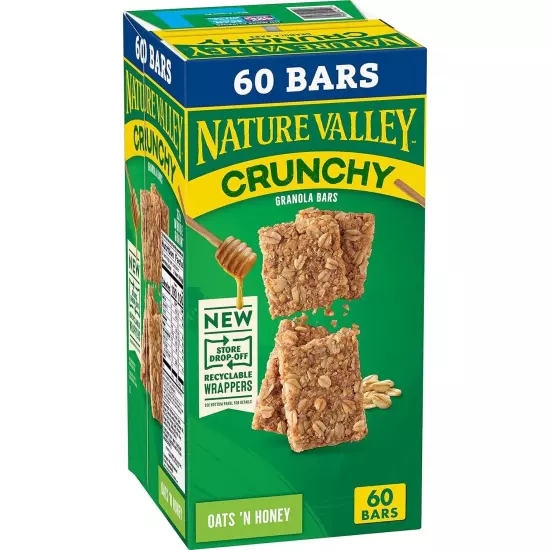 Nature Valley Crunchy Oats n Honey Granola Bars 30 Count 60 bars