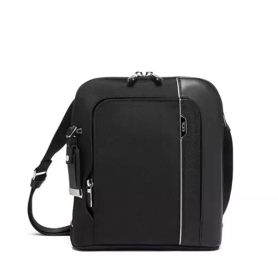 TUMI Arrive' Olten Crossbody Bag Nylon/Leather Black Unused Outlet product