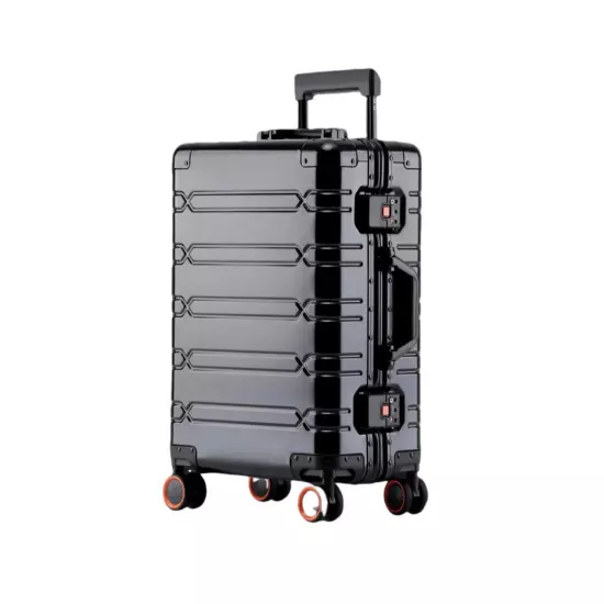 All Aluminum-magnesium Alloy Travel Suitcase Men's Business Rolling Luggage on