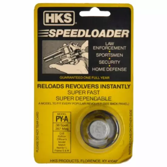 HKS Speedloader PY-A .38 Spec .357 Mag Colt Python Officers Model Match NIP NOS