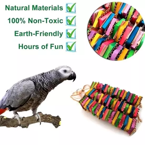 Parrot Toys for Birds Cardboard Big Bird Toys African Grey Parrot Toys