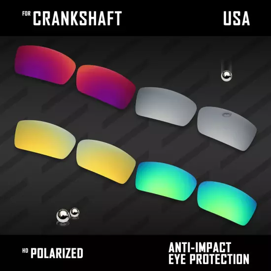 Anti Scratch Polarized Replacement Lenses for-Oakley Crankshaft OO9239 Options