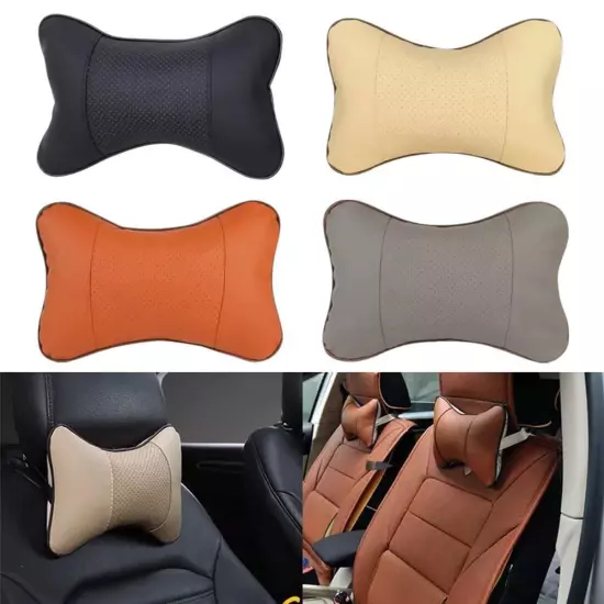 Car Neck Pillows Both Side Pu Leather Headrest For Head Pain Car Pillow C7X2