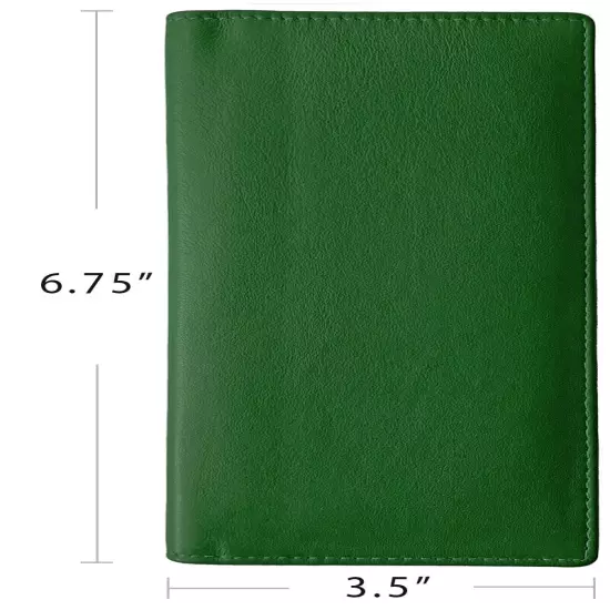 RFID Leather Checkbook Cover With Credit Card Slots and Pen Holder