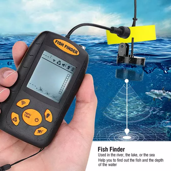 100m Fish Finder Oltrasonic Fishfinder Fishing With LCD Display GDM Portable