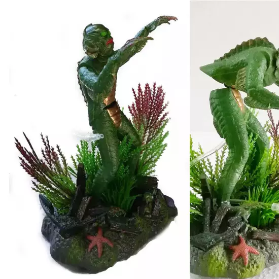 Aquarium Fish Tank Decorations 7" The Creature From Black Lagoon Sea Monster