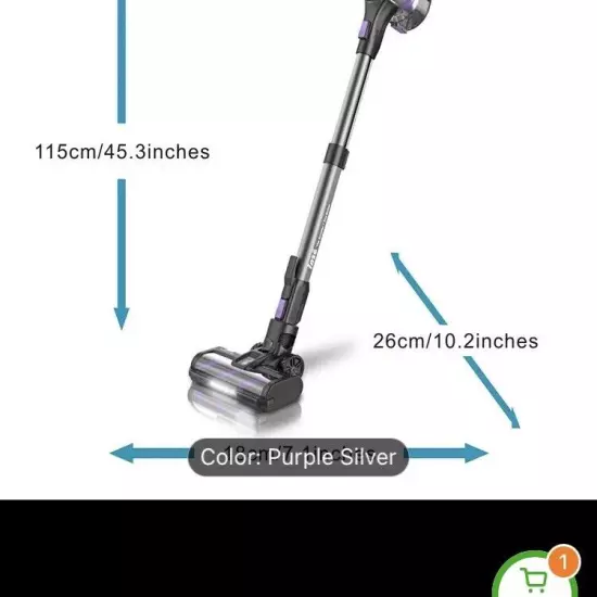 INSE S10 Cordless Vacuum For Pet Hair Power Saving with 26Kpa Powerful Suction