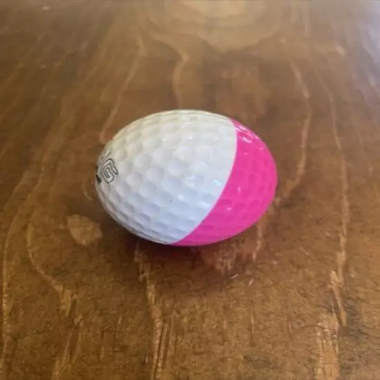 Vintage Ping Eye Golf Ball Two Tone Karsten Ball White Pink Original Promo Ball!