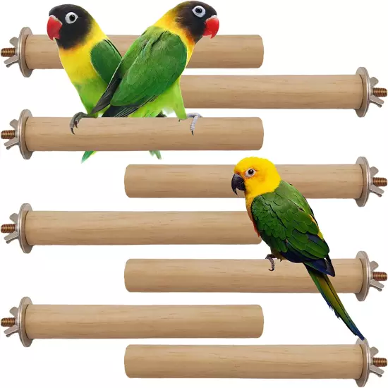 Hamiledyi Bird Perch Bird Stand Bird Cage Accessories Platform Natural Wood 