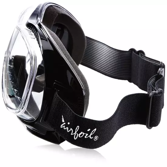 Airfoil Padded 'Fit Over Glasses' Riding Goggles (Black Frame/Clear Lens)