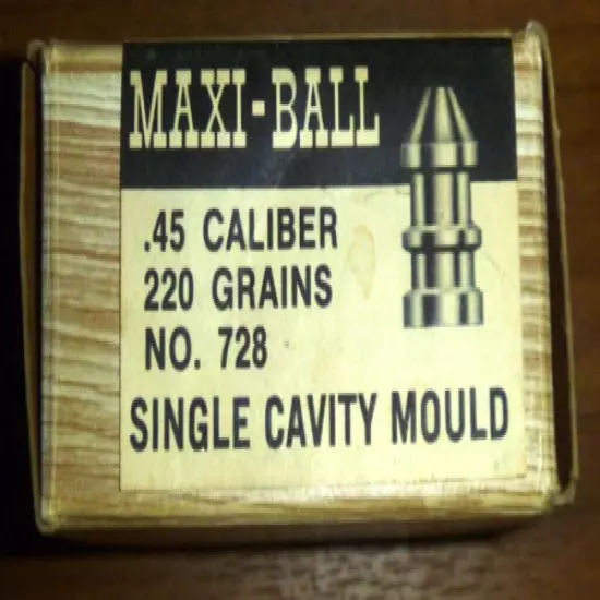 Thompson/Center Arms .45 Caliber 220 gr #728 Maxi Ball Single LEAD BULLET MOLD