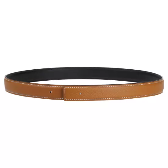 24mm H Belt Full Grain Cow Leather Replacement Belt Without Buckle