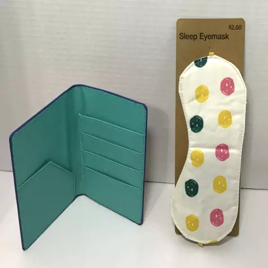 New with tags Floral Document Holder and Polka Dot Sleep Eye Mask