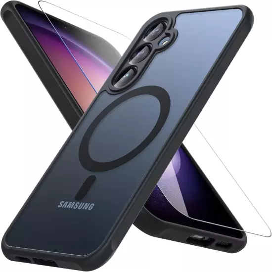 Magnetic Case for Galaxy A14 5G Phone Case with Glass Screen Protector,[Compatib