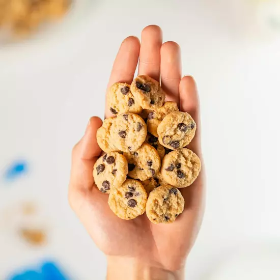 Keto Chocolate Chip Mini Cookies - Gluten Free Sugar Free Cookies Keto Snack Low