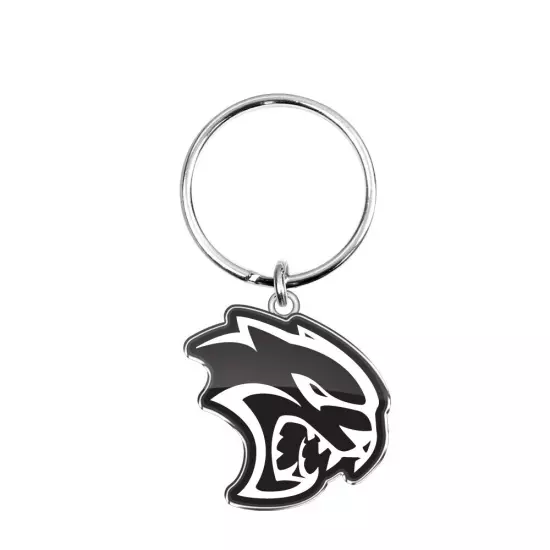 Dodge SRT Hellcat Logo Die-Cut Metal Key Chain Key-Charm, Official Licensed