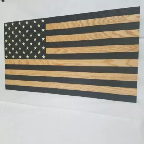 LARGE 42" AMERICAN FLAG RUSTIC CONCEALMENT CABINET FURNITURE SECRET GUN STORAGE