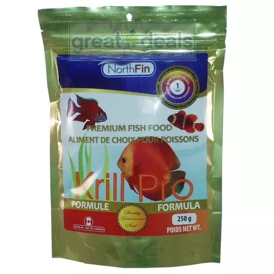 NorthFin Krill Pro Formula 1mm Pellets 250g Carnivore Omnivore Premium Fish Food