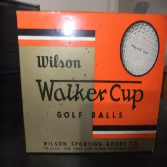 Vintage Wilson Walker Cup Golf Balls # 2 and Box