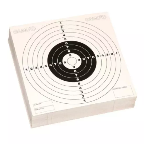 Gamo Air Gun Paper Targets Bulls eye targets 100 Pack