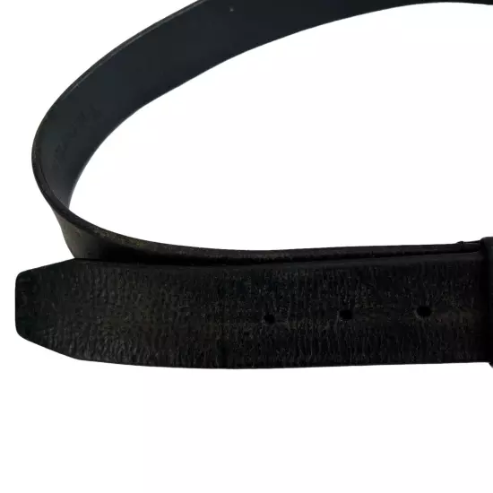 Timberland leather belt black italian leather size 42 105 cm square buckle