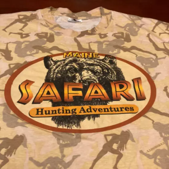 Maine Safari Hunting Adventures Long Sleeve XXL Camobooty Naked Girls Shirt #1