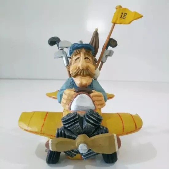  David Frykman Golfer On Airplane Coynes & Co "The Golfer" Collectible Figurine