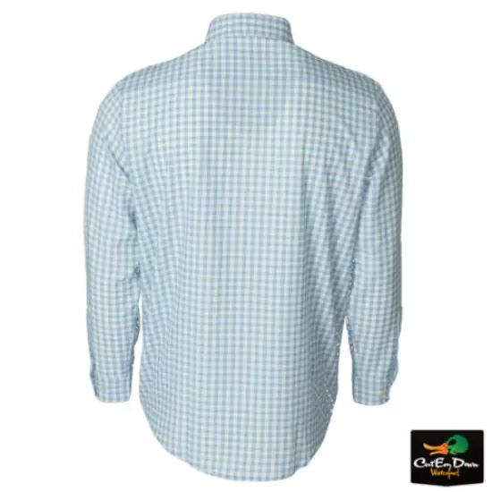 NEW BANDED GEAR CASUAL THE HUSTLE PERFORMANCE DRESS SHIRT - LIGHT BLUE CHECK