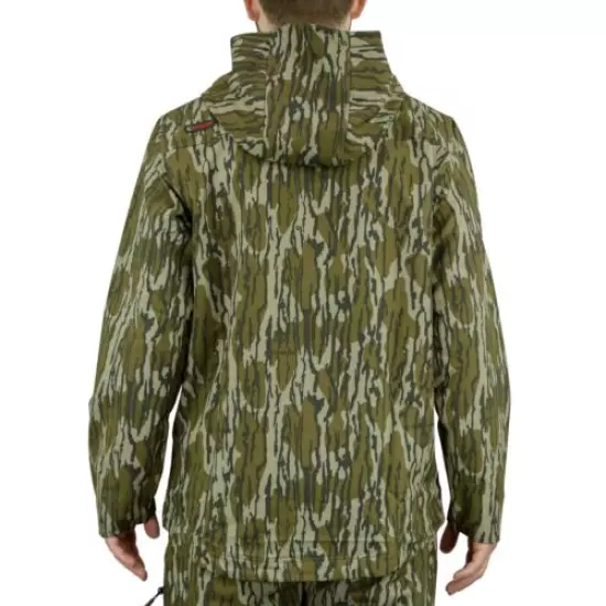 Mossy Oak Mid Season Anorak, Hooded Pullover Water Repellent Jacket for Men