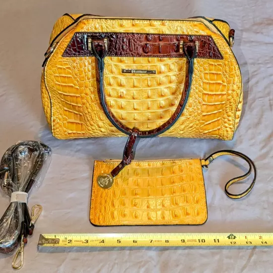 Brahmin Yellow Lizard Shoulder Bag, Purse, *NEW