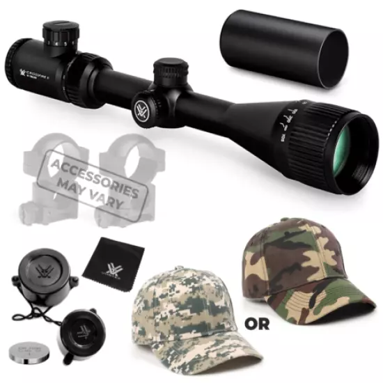 Vortex Optics Crossfire II 6-18X44 AO Riflescope V-Brite MOA with Rings