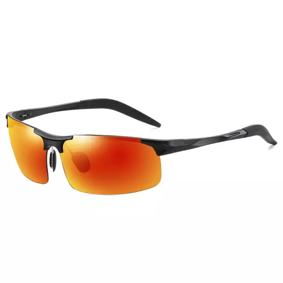 Men's Sport Al-Mg Polarized Sunglasses Men Driving Fishing Outdoor Golf Glasses