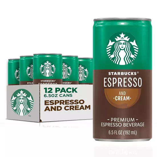 Ready to Drink Coffee, Espresso & Cream, 6.5Oz Cans (12 Pack) (Packaging May Var